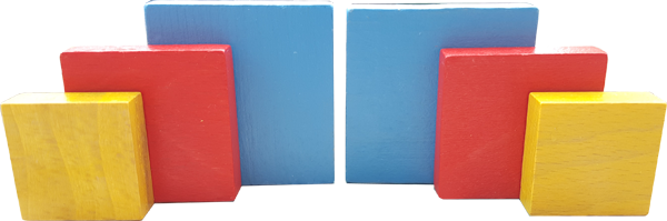 6-teiliges, f&auml;rbiges Objekte-Set &bdquo;Q6&rdquo;