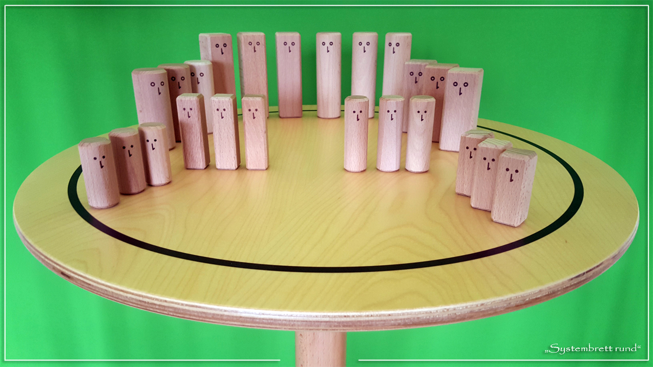 www.systembrett.at &middot; Systembrett-Artikel &middot; &bdquo;Systembrett rund&rdquo; inklusive 24 unbehandelten Holzfiguren aus massiver Buche
