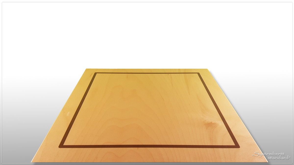 www.systembrett.at &middot; Systembrett-Artikel &middot; &bdquo;Systembrett standard&rdquo; im Format 45 x 45 Zentimeter ohne Holzfiguren