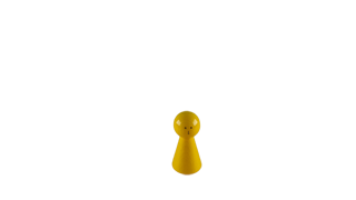 6 cm Figur gelb mit Augen