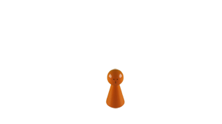 6 cm Figur orange mit Augen