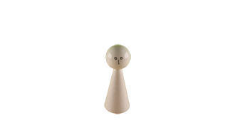 10 cm Figur weiß mit Augen